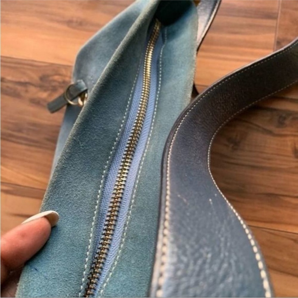 Coach retro cross body Stylish Blue Leather Shoulder Bag - Picture 4 of 10